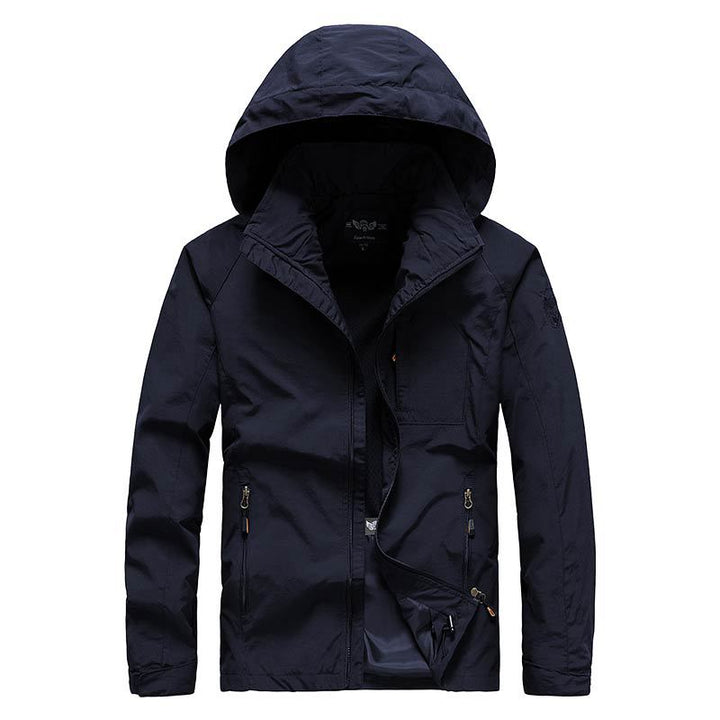 Herren Kapuzen-Softshelljacke mit Mesh-Innenfutter und multifunktionalen Reißverschlusstaschen Echoarchiv
