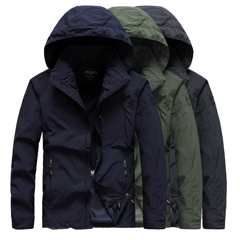 Herren Kapuzen-Softshelljacke mit Mesh-Innenfutter und multifunktionalen Reißverschlusstaschen Echoarchiv