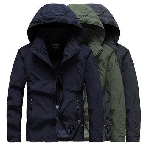 Herren Kapuzen-Softshelljacke mit Mesh-Innenfutter und multifunktionalen Reißverschlusstaschen Echoarchiv