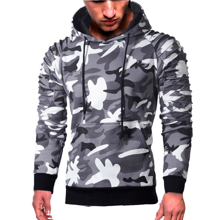 Herren modischer Hoodie mit strukturiertem Schulterdesign Echoarchiv