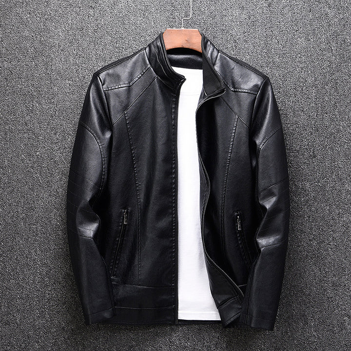 Herren stylische Kunstlederjacke mit modernen Akzenten Echoarchiv