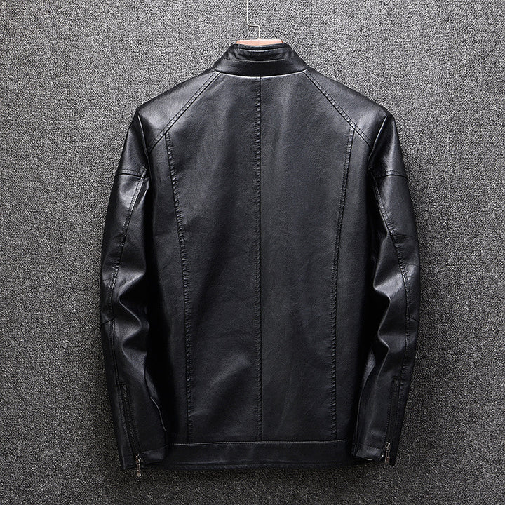 Herren stylische Kunstlederjacke mit modernen Akzenten Echoarchiv