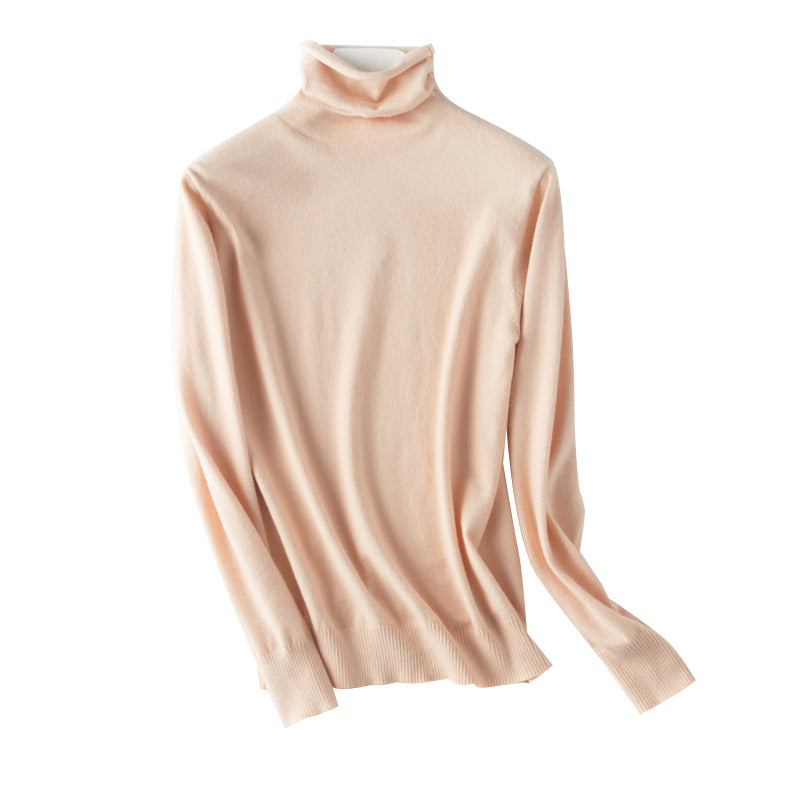 Damen leichter Feinstrick-Rollkragenpullover mit schmalem Schnitt Echoarchiv