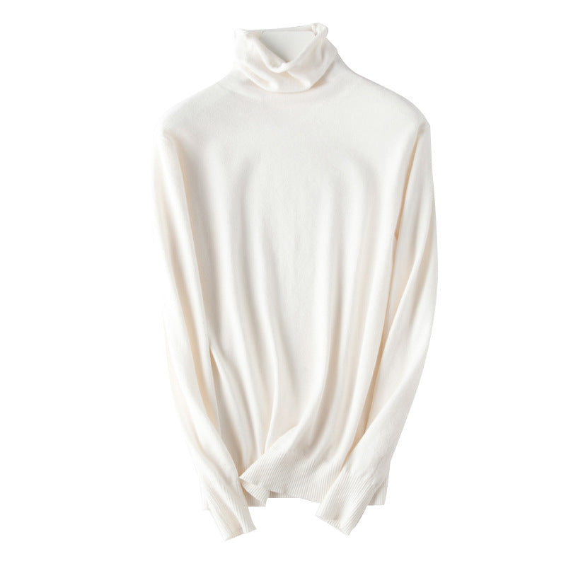 Damen leichter Feinstrick-Rollkragenpullover mit schmalem Schnitt Echoarchiv