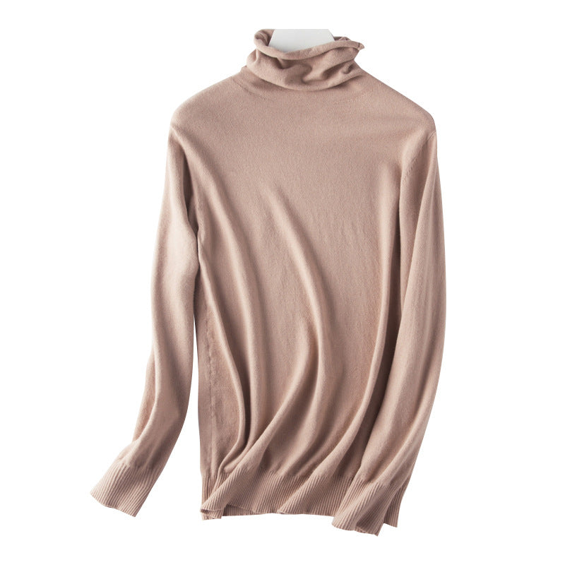 Damen leichter Feinstrick-Rollkragenpullover mit schmalem Schnitt Echoarchiv