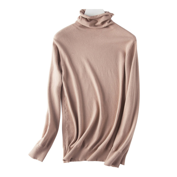 Damen leichter Feinstrick-Rollkragenpullover mit schmalem Schnitt Echoarchiv