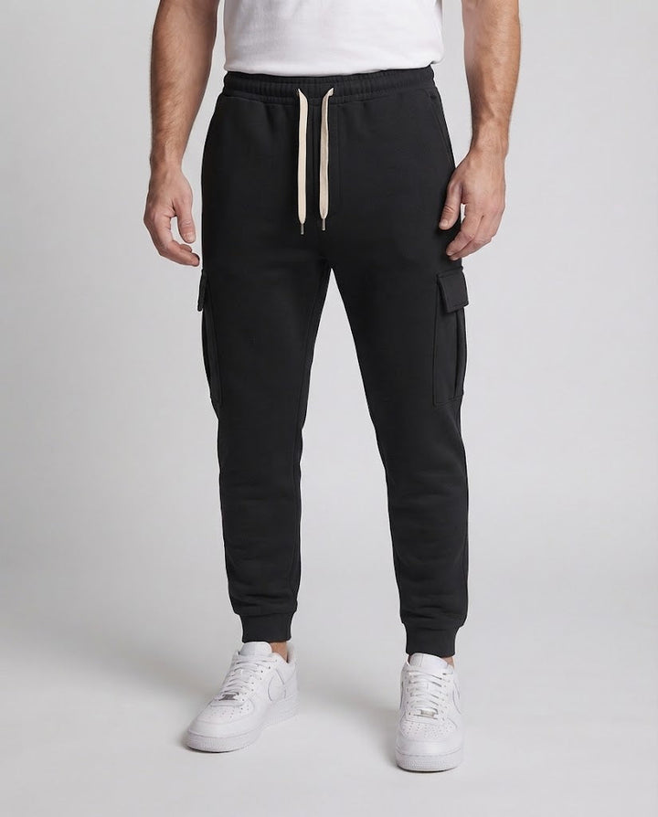Herren Cargo-Jogginghose mit Kordelzug, elastischem Bund und aufgesetzten Klappentaschen Echo Archiv