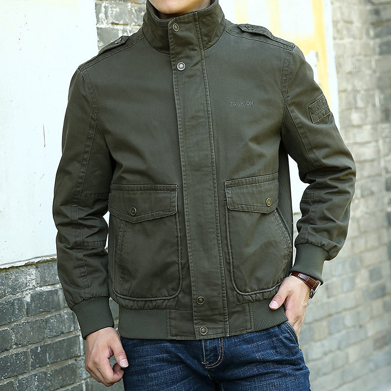 Herren Stylische Utility-Jacke mit praktischen Taschen Echoarchiv
