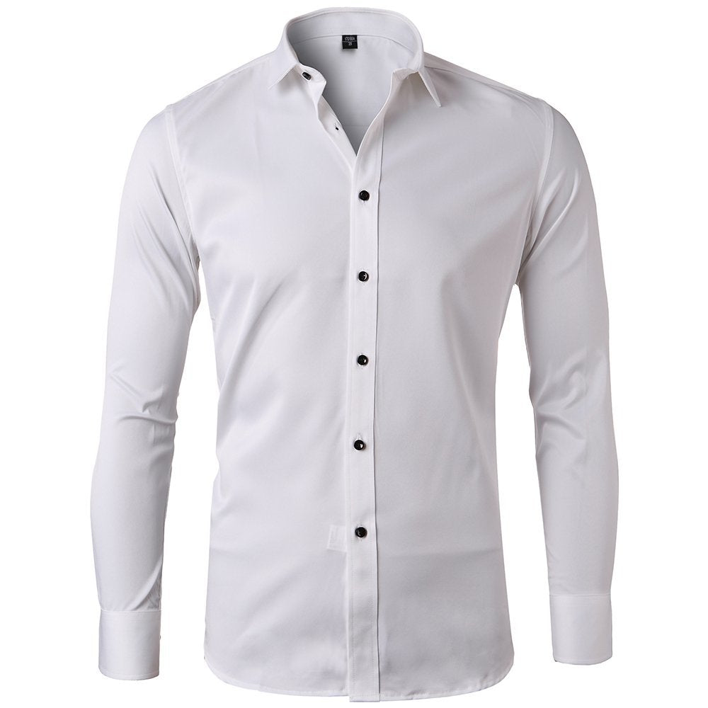 Herren Smart Casual Langarmhemd mit elegantem Schnitt und atmungsaktivem Stoff Echoarchiv