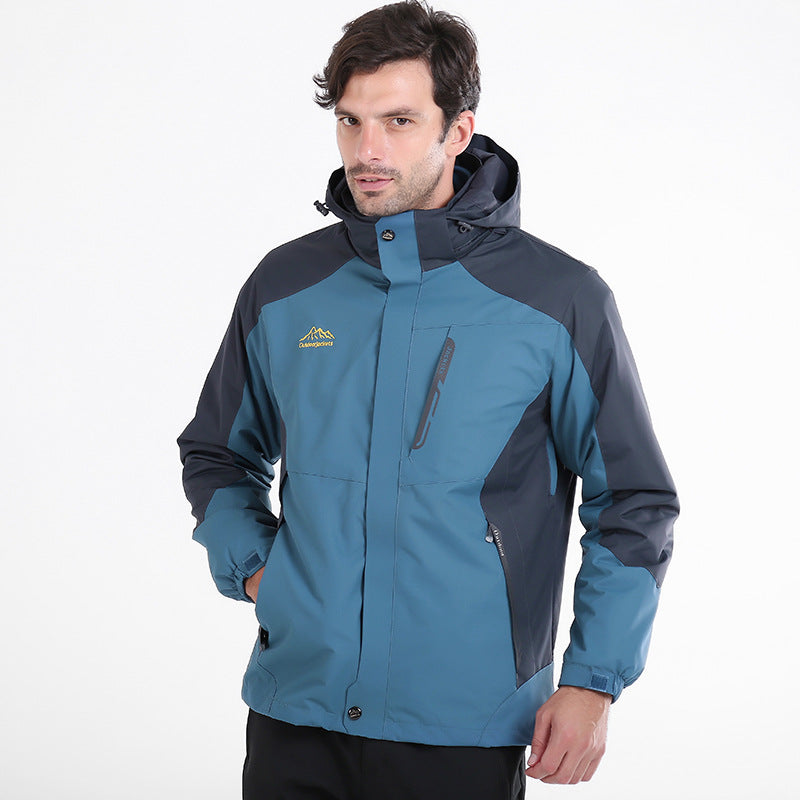 Herren Wasserdichte und atmungsaktive Outdoor-Softshell-Jacke mit Kapuze – Taviero