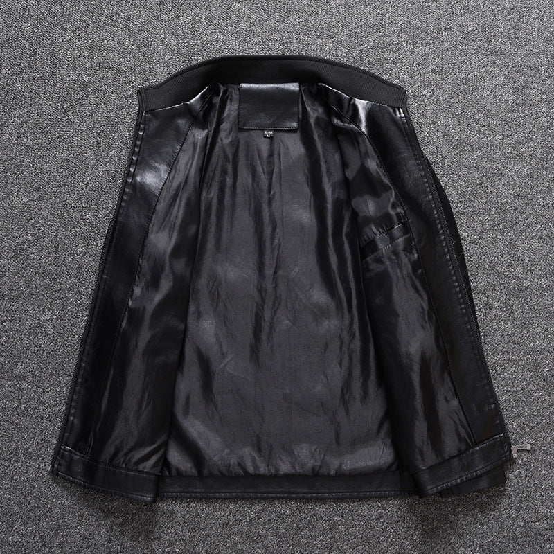 Herren stylische Kunstlederjacke mit modernen Akzenten Echoarchiv