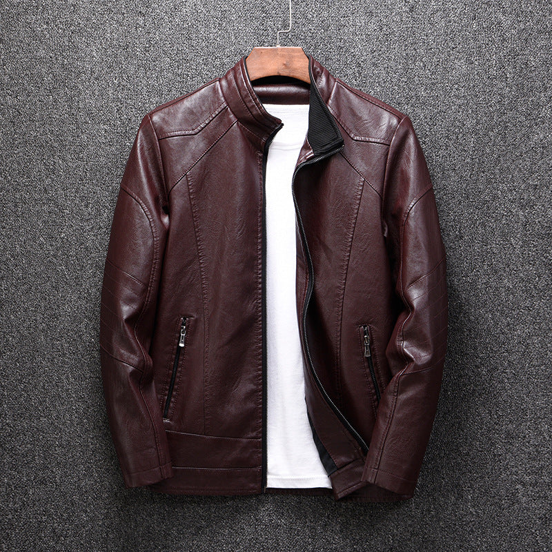 Herren stylische Kunstlederjacke mit modernen Akzenten Echoarchiv