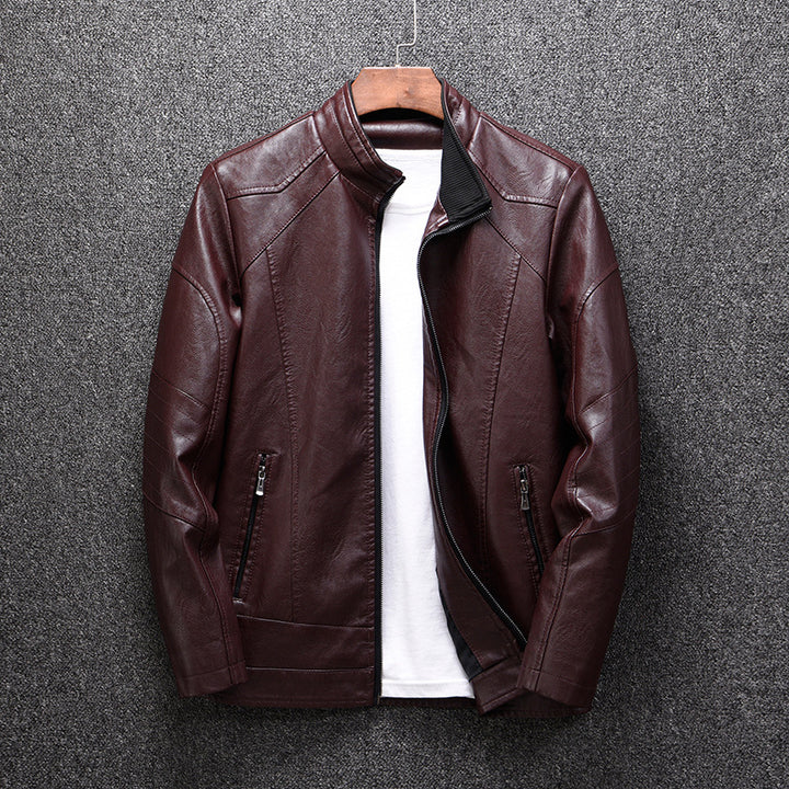 Herren stylische Kunstlederjacke mit modernen Akzenten Echoarchiv