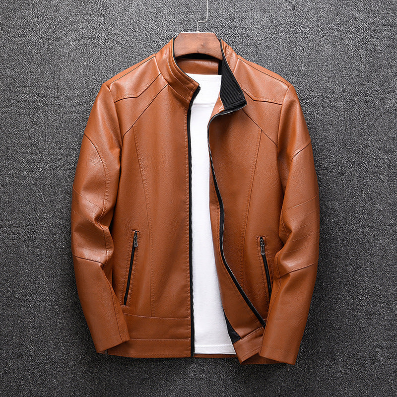Herren stylische Kunstlederjacke mit modernen Akzenten Echoarchiv