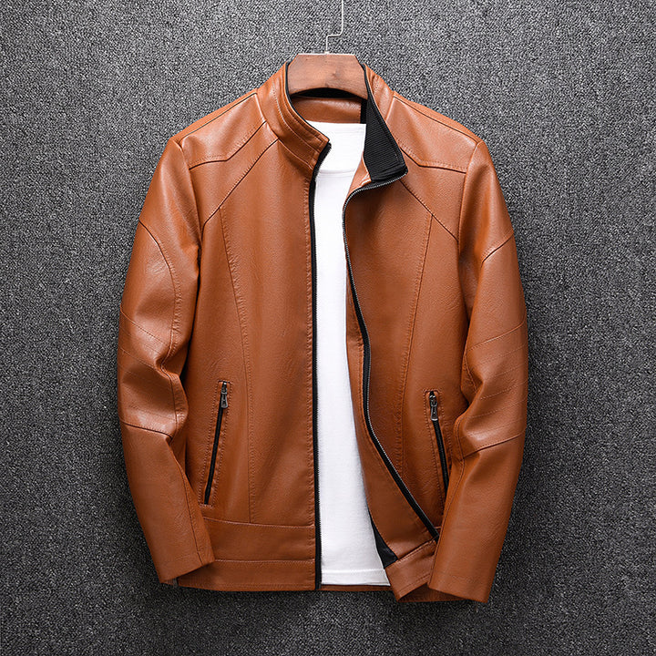 Herren stylische Kunstlederjacke mit modernen Akzenten Echoarchiv