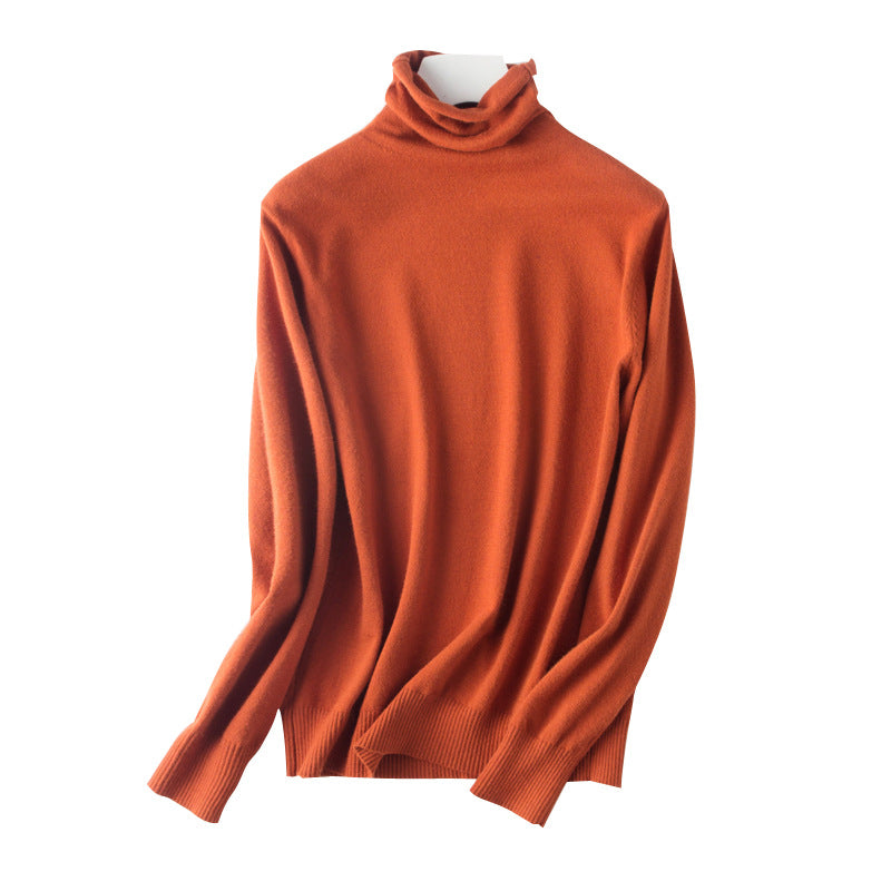 Damen leichter Feinstrick-Rollkragenpullover mit schmalem Schnitt Echoarchiv