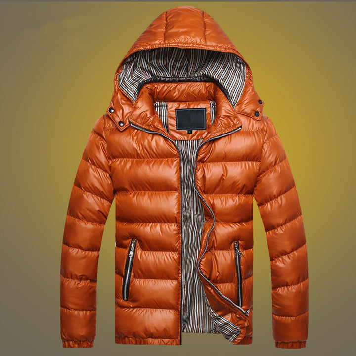 Herren Gefütterte Stepp-Expeditionsjacke mit Kunstfellkapuze und Frontmix-Taschen Echoarchiv