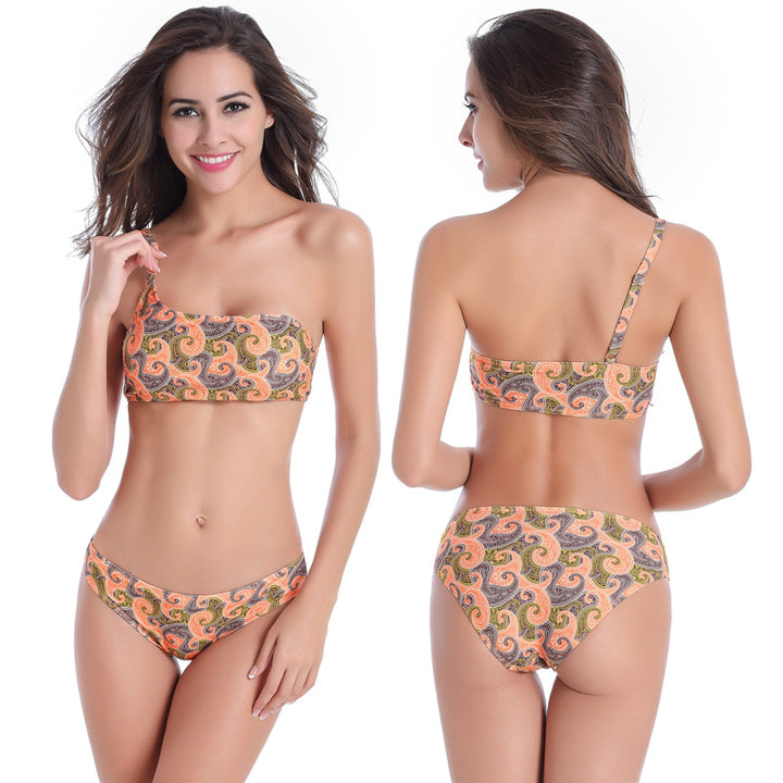 Damen Einseitiger Bikini mit floralem Design Echo Archiv