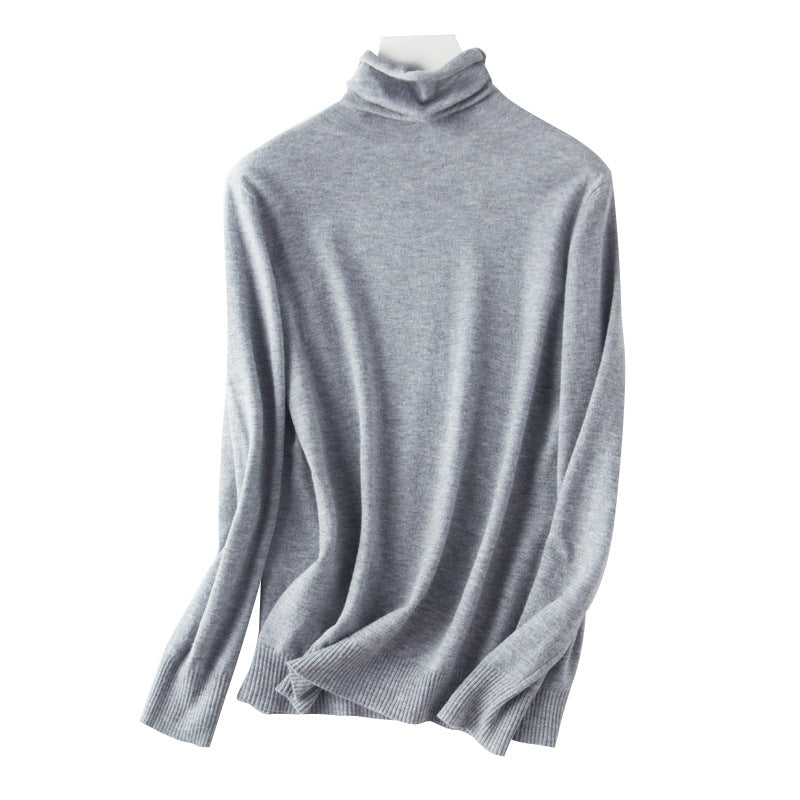 Damen leichter Feinstrick-Rollkragenpullover mit schmalem Schnitt Echoarchiv