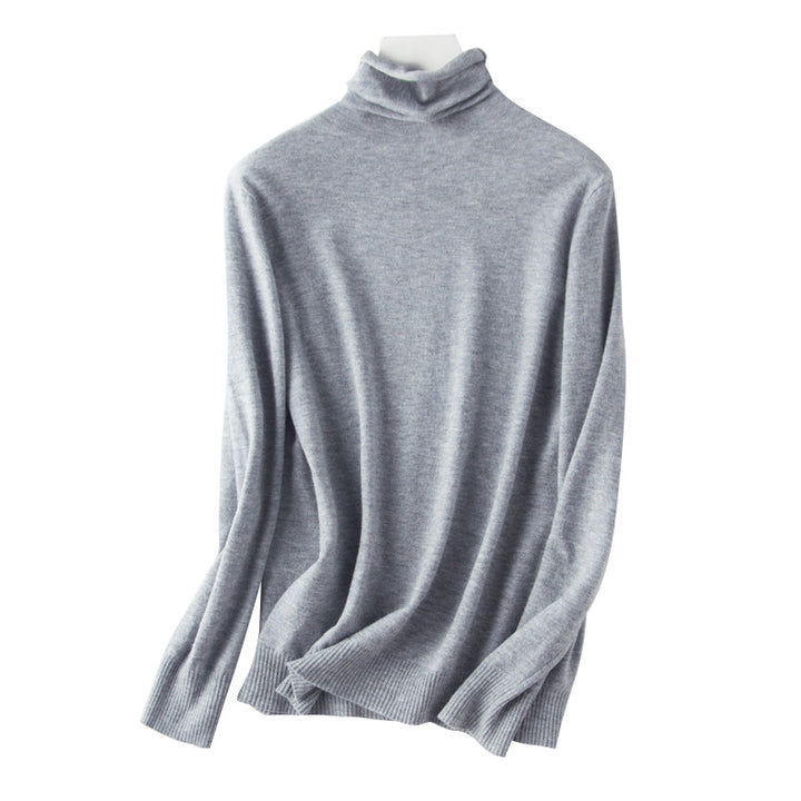 Damen leichter Feinstrick-Rollkragenpullover mit schmalem Schnitt Echoarchiv