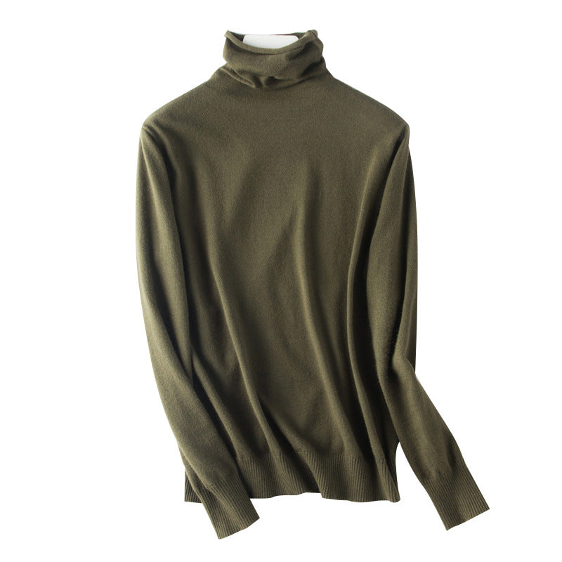 Damen leichter Feinstrick-Rollkragenpullover mit schmalem Schnitt Echoarchiv