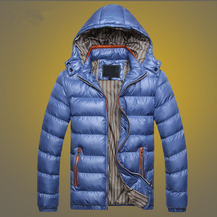 Herren Gefütterte Stepp-Expeditionsjacke mit Kunstfellkapuze und Frontmix-Taschen Echoarchiv