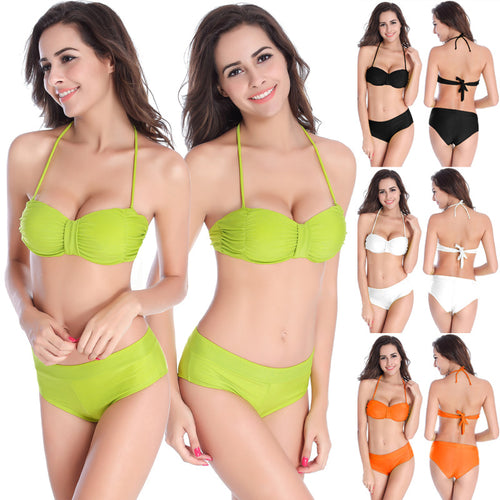 Damen Bandeau-Bikini mit Rüschenoptik Echo Archiv