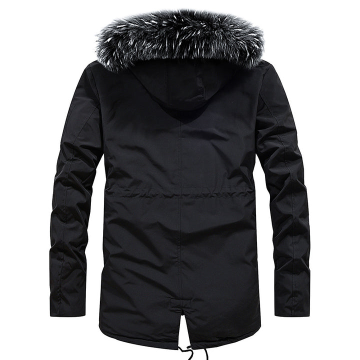 Herren warme Outdoor-Jacke mit abnehmbarem Kunstfellkragen Echoarchiv