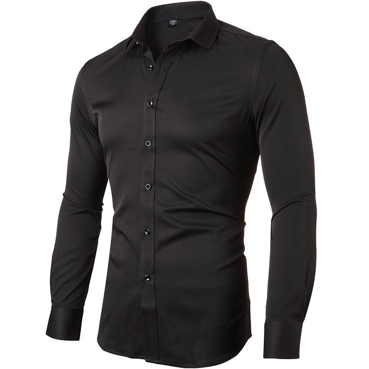Herren Smart Casual Langarmhemd mit elegantem Schnitt und atmungsaktivem Stoff Echoarchiv