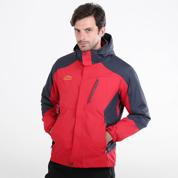 Herren Wasserdichte und atmungsaktive Outdoor-Softshell-Jacke mit Kapuze – Taviero