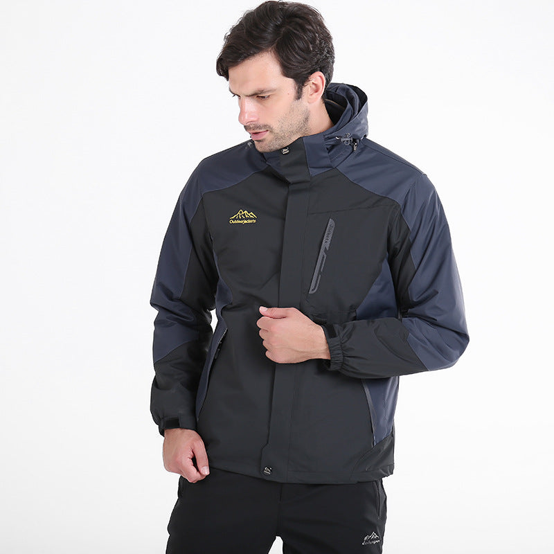 Herren Wasserdichte und atmungsaktive Outdoor-Softshell-Jacke mit Kapuze – Taviero