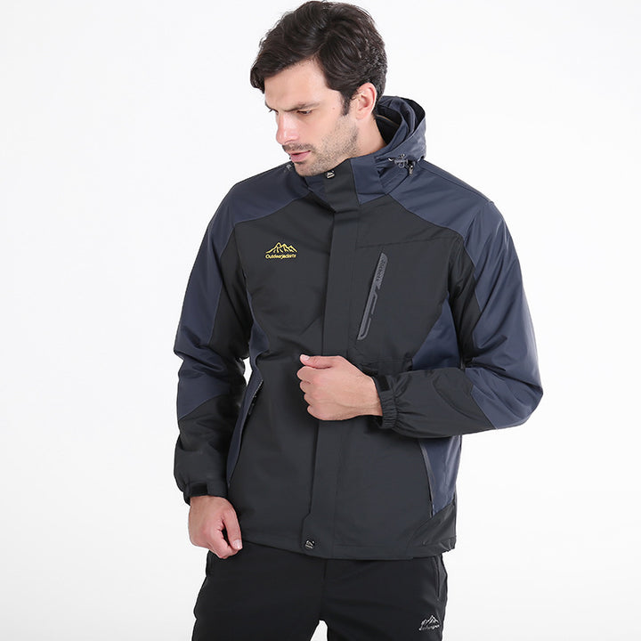 Herren Wasserdichte und atmungsaktive Outdoor-Softshell-Jacke mit Kapuze – Taviero