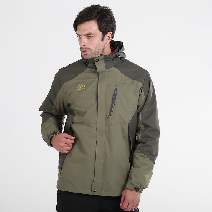 Herren Wasserdichte und atmungsaktive Outdoor-Softshell-Jacke mit Kapuze – Taviero