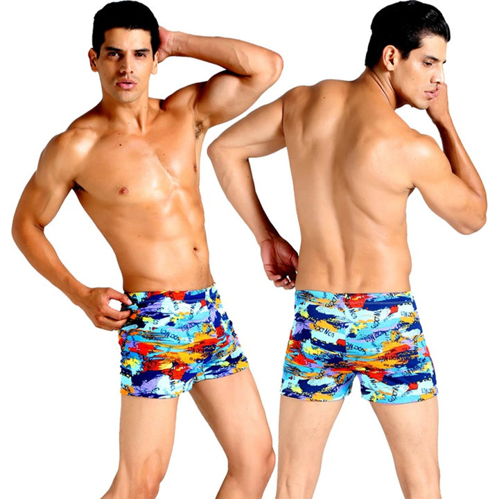 Herren Schwimmshorts mit buntem Mosaikdesign Echo Archiv