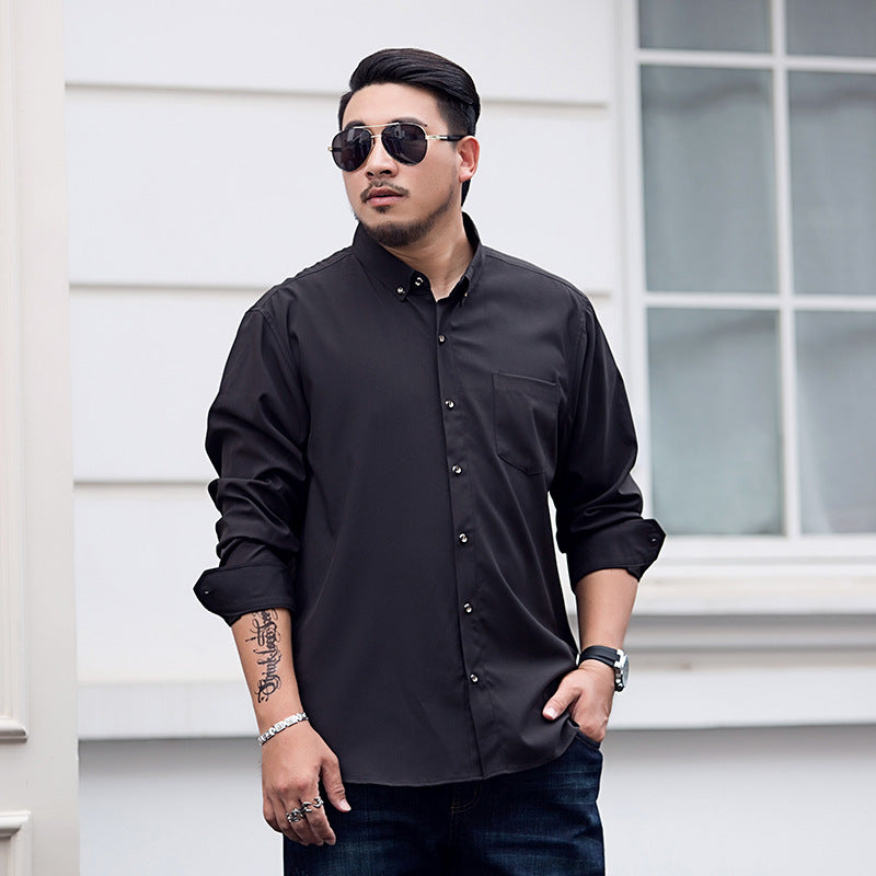 Herren Locker geschnittenes Button-Down-Hemd mit Brusttasche Echoarchiv