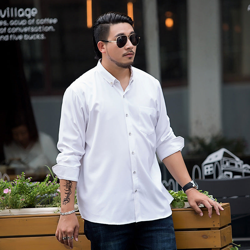 Herren Locker geschnittenes Button-Down-Hemd mit Brusttasche Echoarchiv