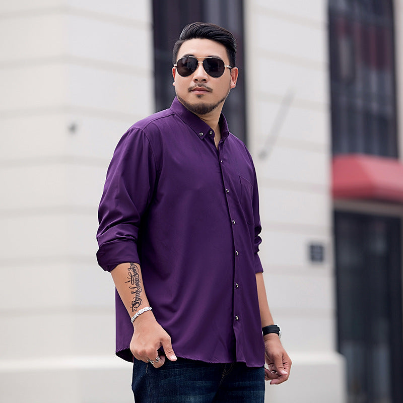 Herren Locker geschnittenes Button-Down-Hemd mit Brusttasche Echoarchiv