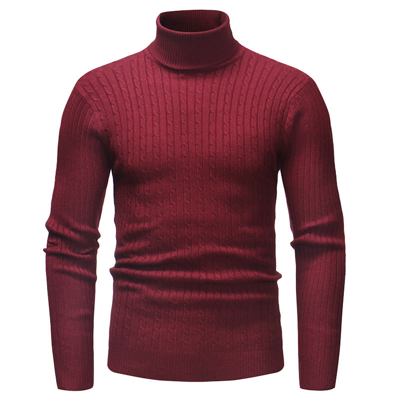 Herren Rollkragenpullover mit strukturiertem Zopfmuster Echoarchiv
