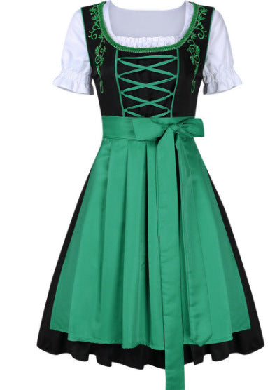 Damen  traditionelles Dirndl mit besticktem Mieder und geschnürter Vorderseite Echo Archiv