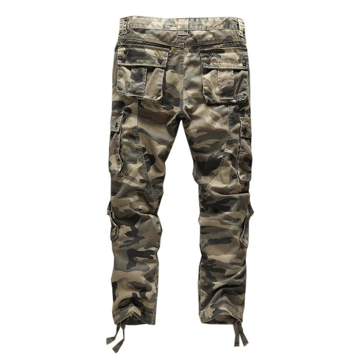 Herren Taktische Cargohose im Digital-Camouflage mit Tunnelzugbund und Mehrfach-Taschen Echoarchiv
