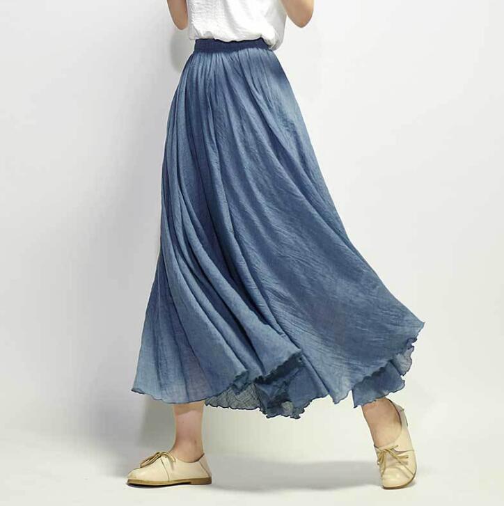 Echoarchiv | Lässig Fallender Boho Maxi Rock für Damen