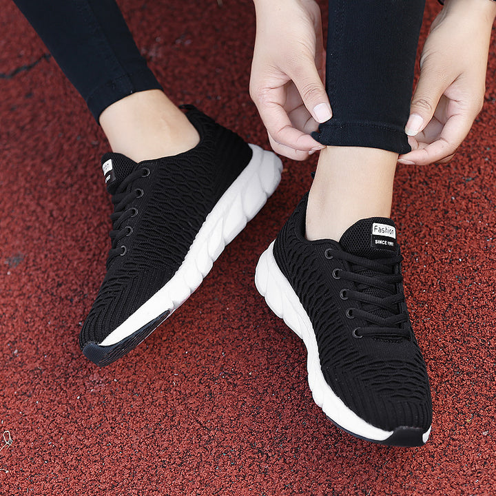 Damen nan leichte atmungsaktive Strick-Sneaker mit gepolstertem Komfort-Fußbett Echo Archiv