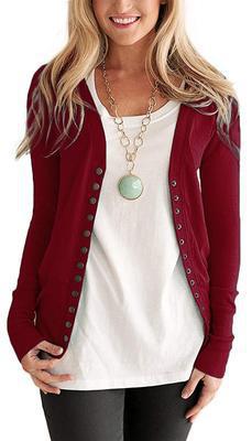 Damen nan Feinstrick-Cardigan mit dekorativen Metallknöpfen und schmaler Silhouette Echo Archiv