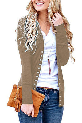Damen nan Feinstrick-Cardigan mit dekorativen Metallknöpfen und schmaler Silhouette Echo Archiv