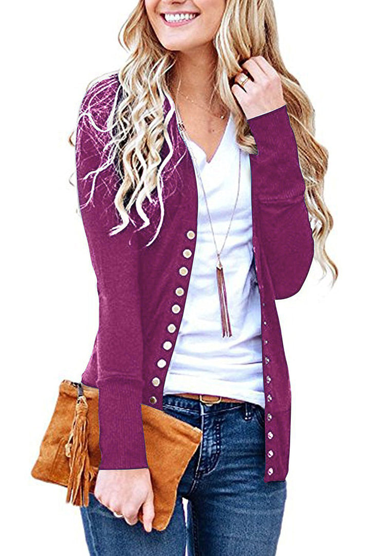 Damen nan Feinstrick-Cardigan mit dekorativen Metallknöpfen und schmaler Silhouette Echo Archiv