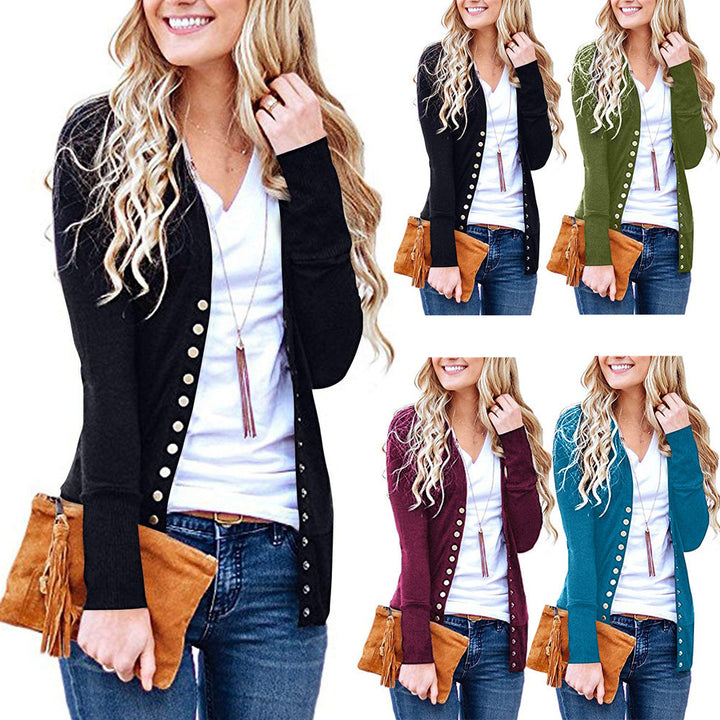 Damen nan Feinstrick-Cardigan mit dekorativen Metallknöpfen und schmaler Silhouette Echo Archiv