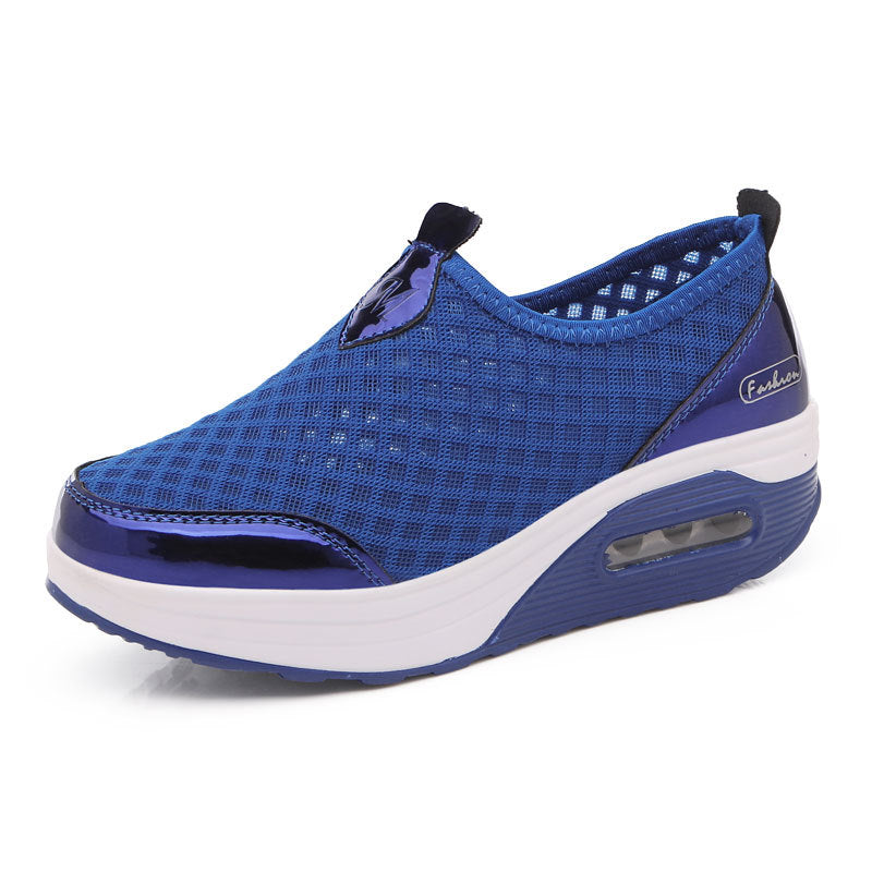 Damen nan komfortabler Schlupf-Keil-Sneaker mit luftgefedertem Plateau und atmungsaktivem Wabenmesh Echo Archiv