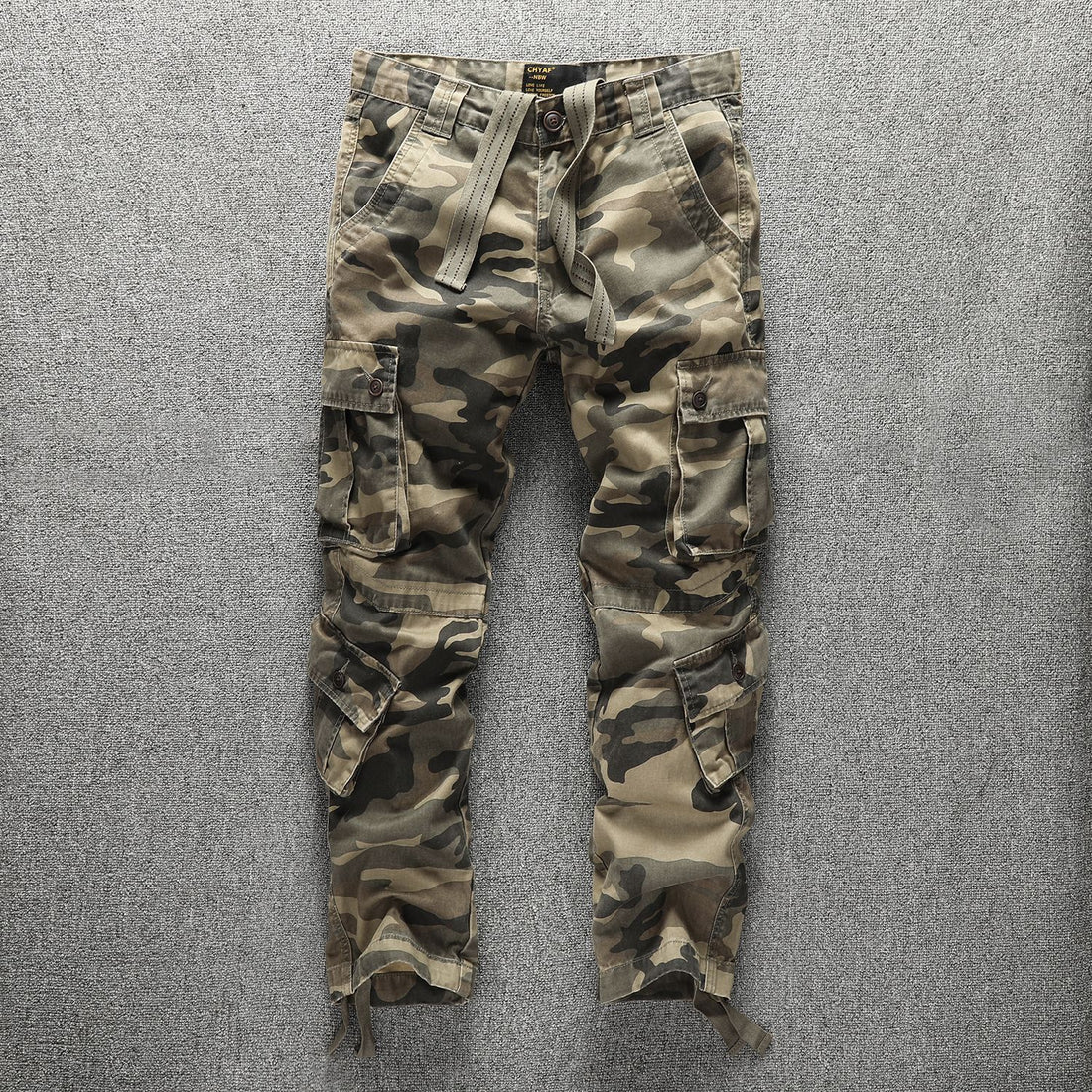 Herren Taktische Cargohose im Digital-Camouflage mit Tunnelzugbund und Mehrfach-Taschen Echoarchiv