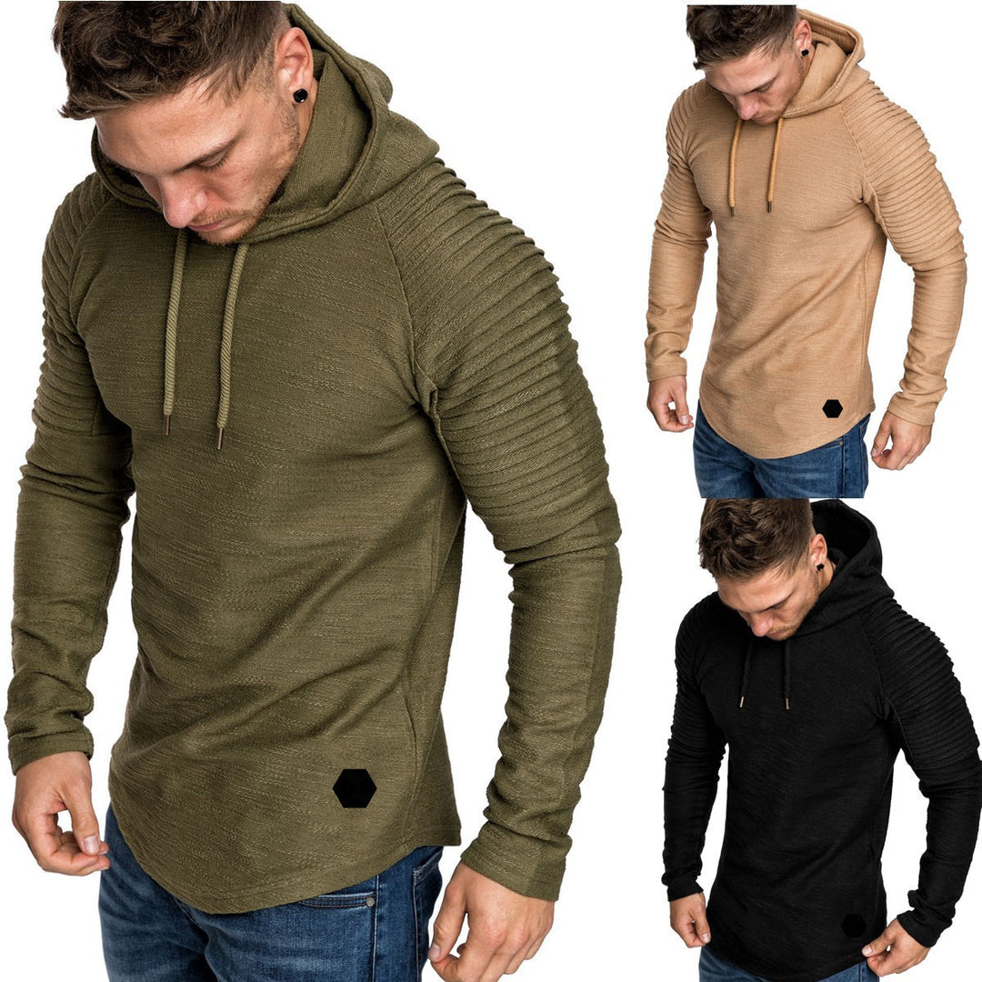 Herren Sportlicher Hoodie mit strukturiertem Schulterdesign Echoarchiv