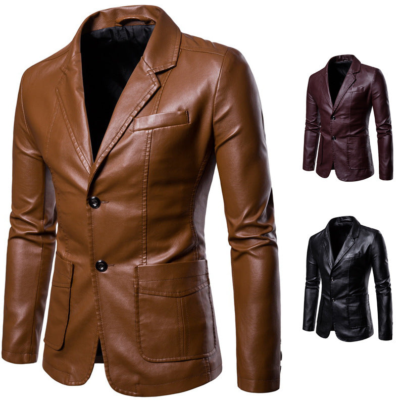Herren elegante Kunstlederjacke Echoarchiv